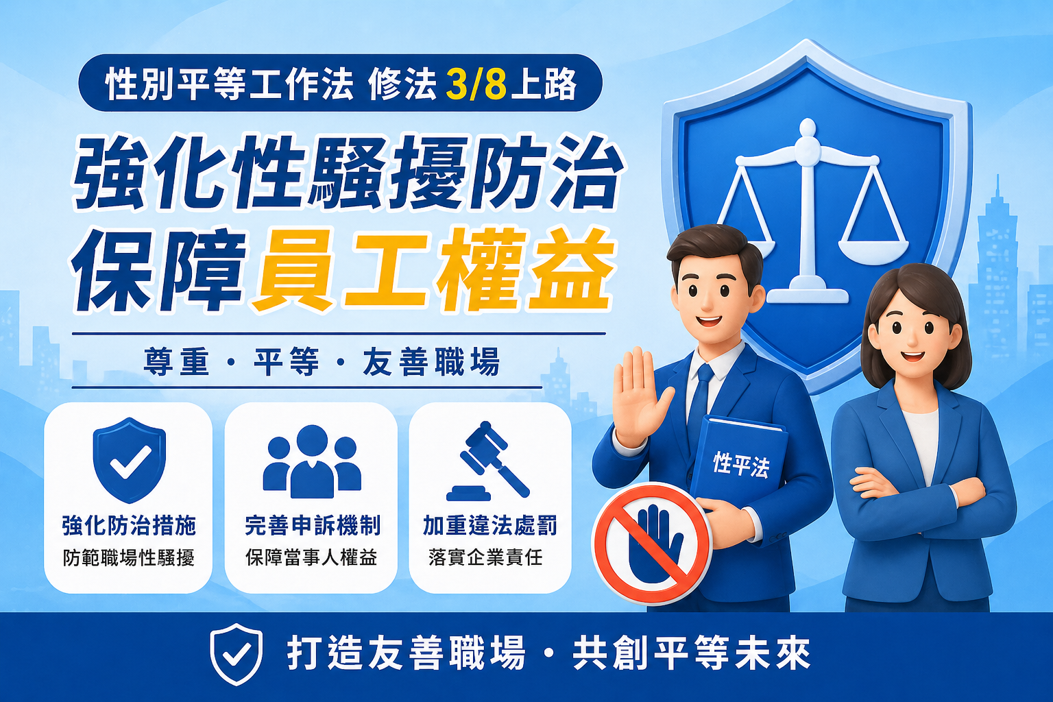 《性別平等工作法》修法3/8上路