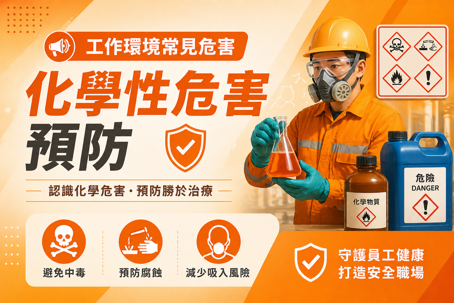 👨🏻‍🏫 展燁職安—《工作環境常見危害–化學性危害預防》