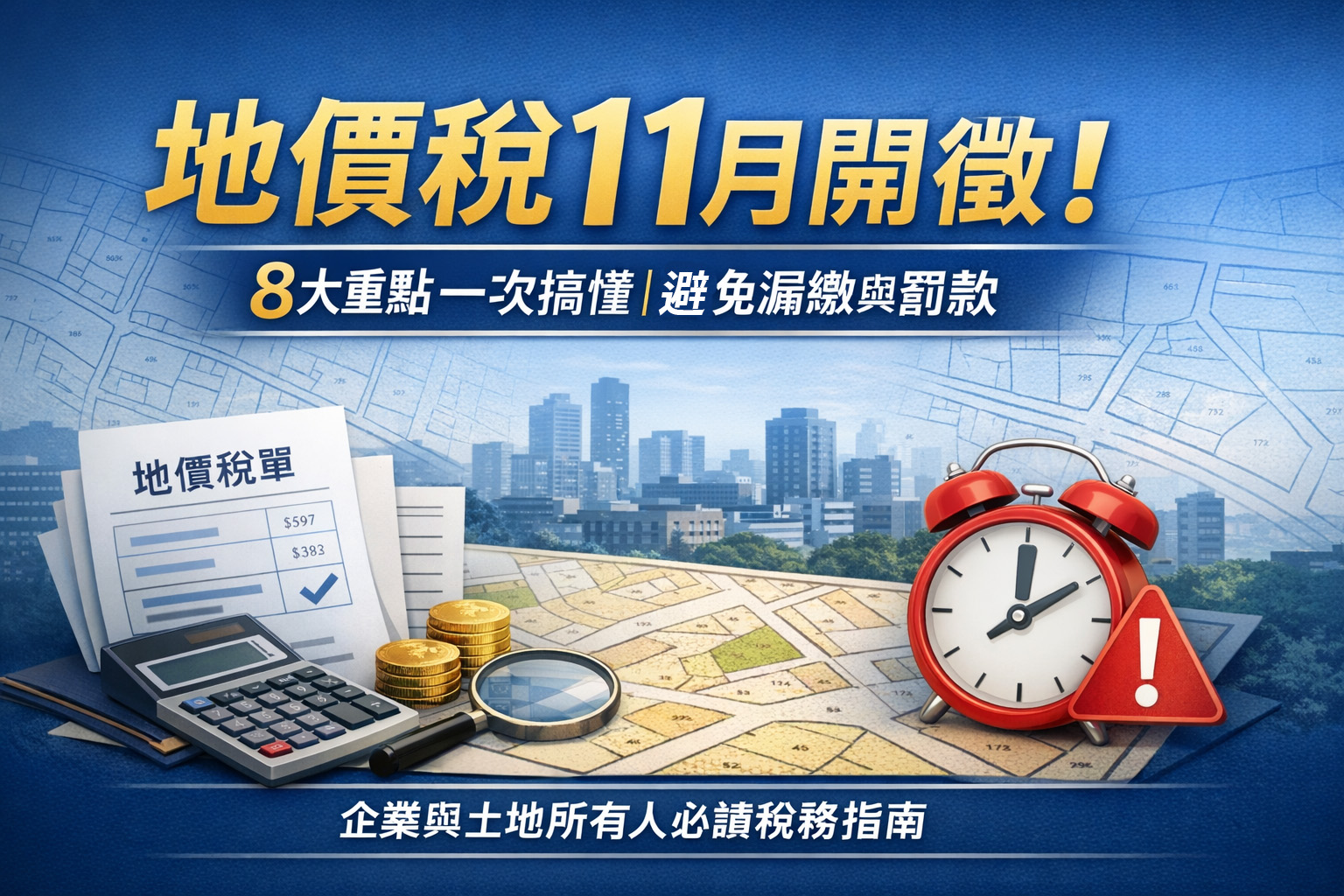 地價稅11月開徵： 8個繳稅知識，解答你的疑問！