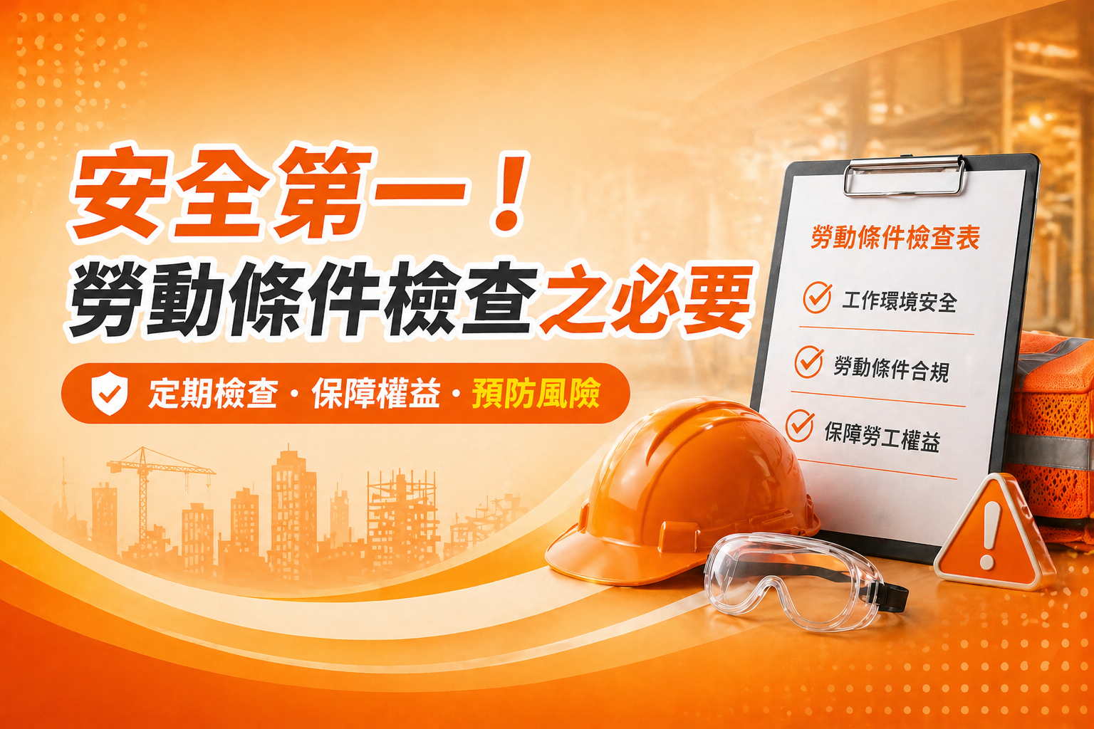 👨🏻‍🏫 展燁職安—《安全第一！勞動條件檢查之必要》