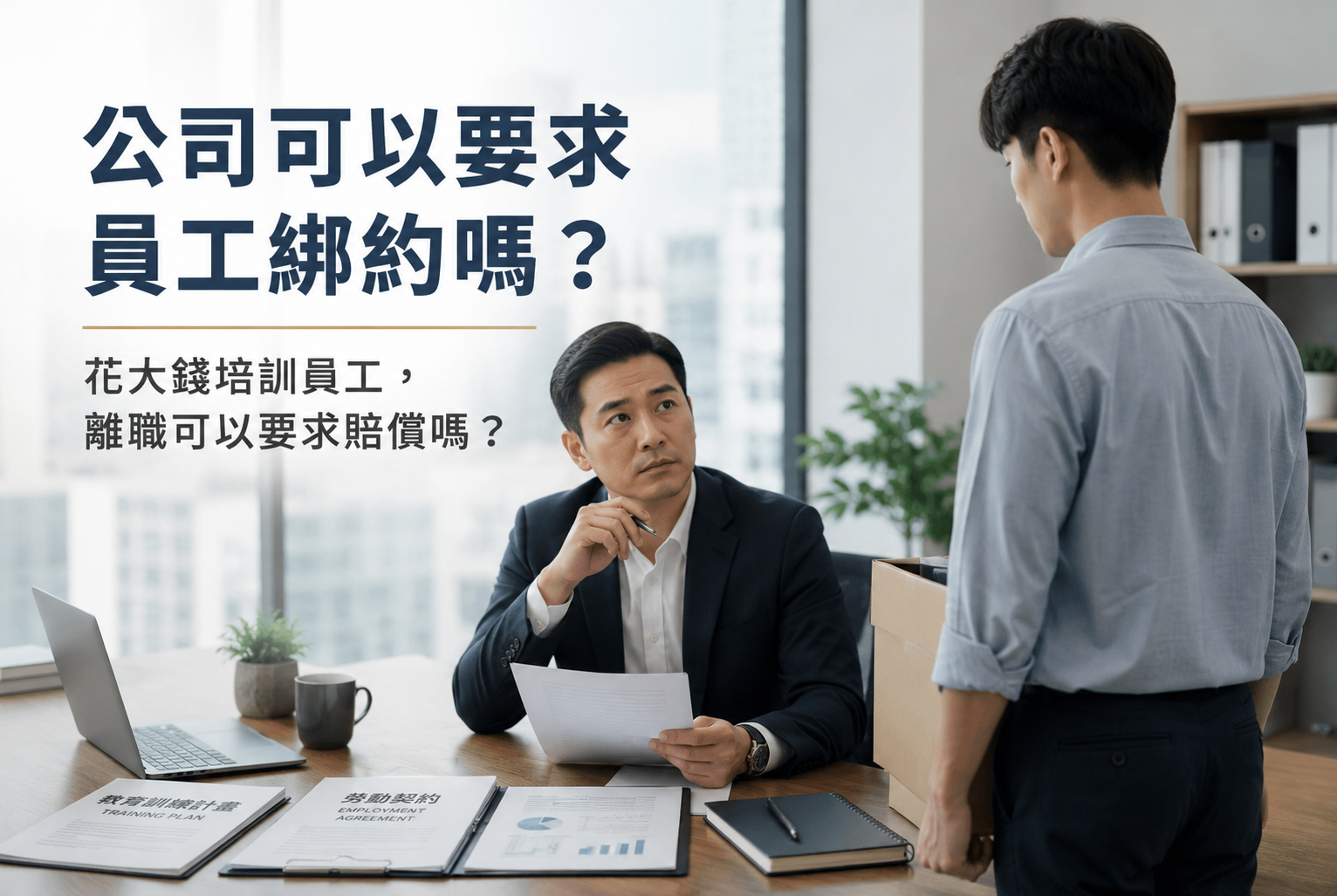 公司可以要求員工綁約嗎？花大錢培訓員工後離職，公司可以要求賠償嗎？一次看懂最低服務年限規定